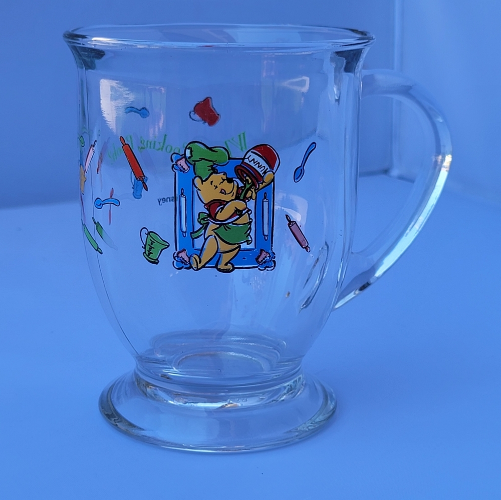 Winnie The Pooh What Cooking Pooh Anchor Hocking 14 oz Glass Mug